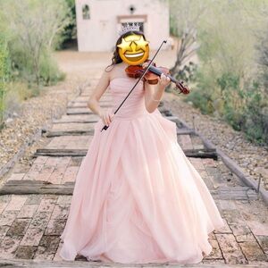 Vera Wang White Preowned style VW351178 Blush size 2